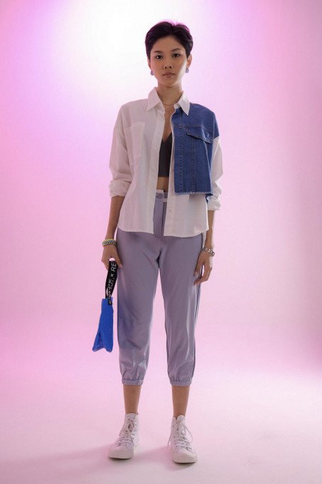 White-dark blue